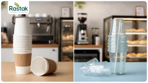 لیوان کاغذی یا پلاستیکی