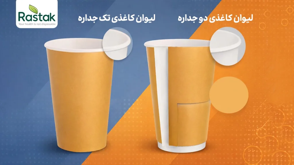 مقایسه لیوان کاغذی یک جداره و دو جداره